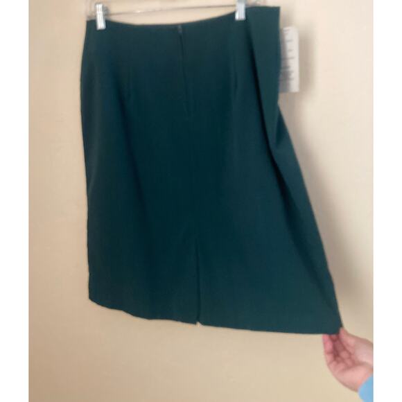 VTG Toni Garment CC Magic Women's Blazer Skirt Size 14 Hunter Green Crepe 2 Pc - Picture 9 of 10